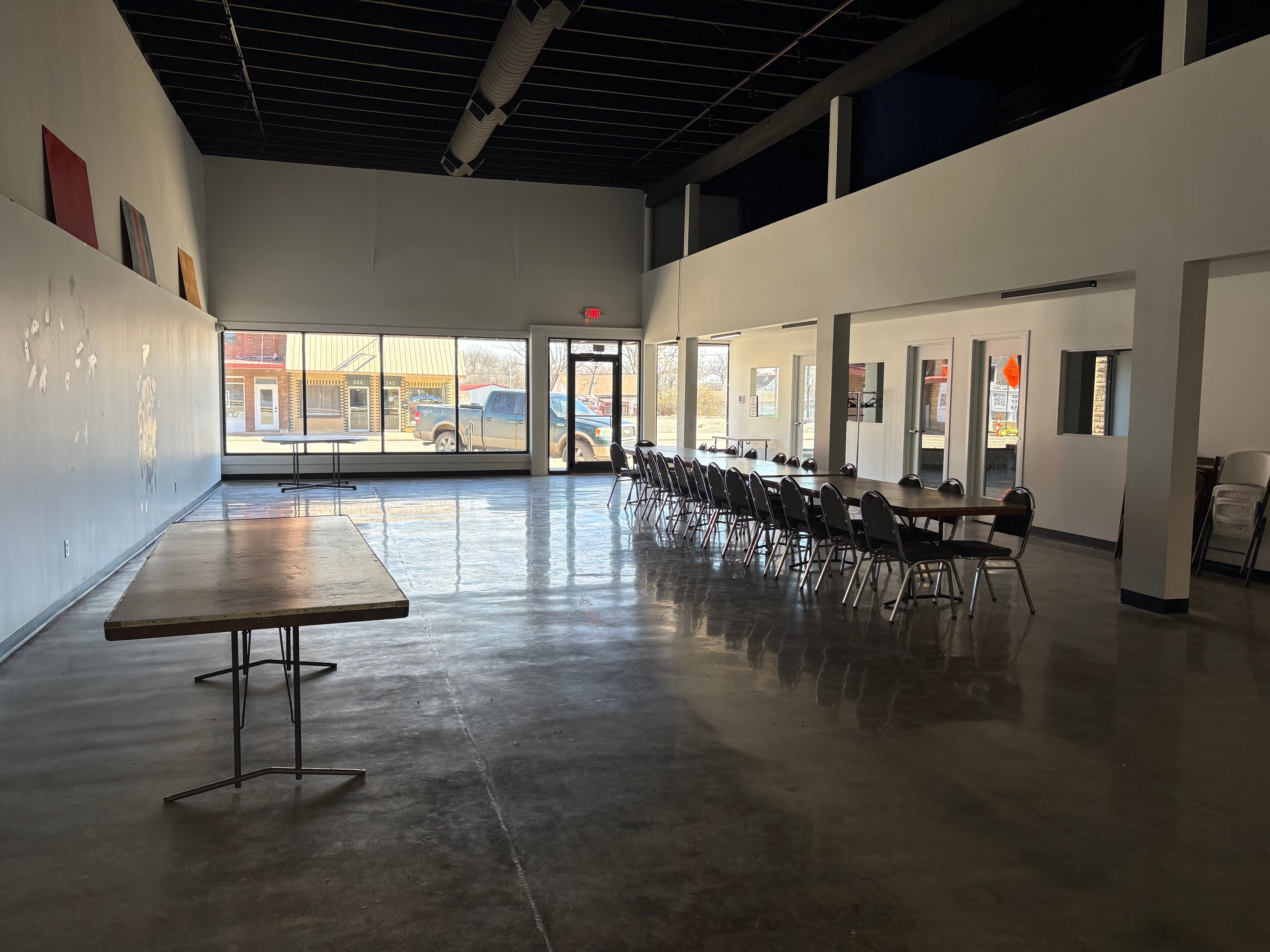 Event space interior at Friends of Fairfax community center